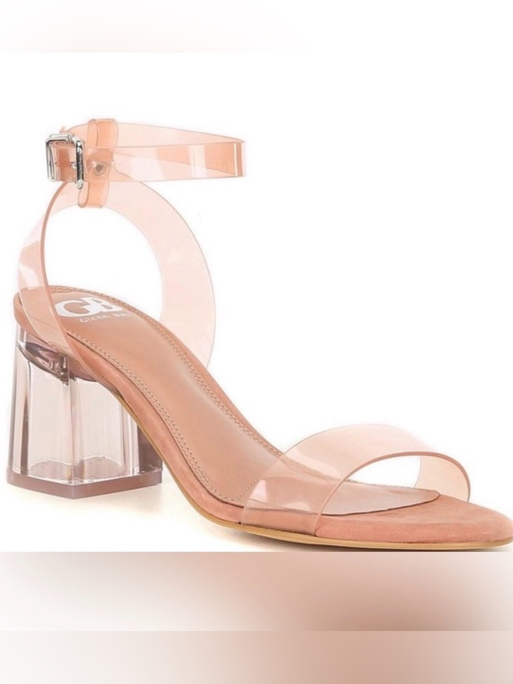 Gianni Bini Nude Transparent Heeled Sandals size 8.5